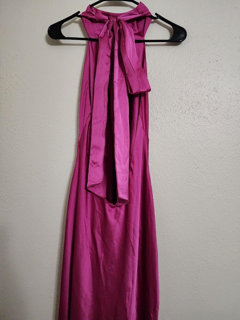 Show Me Your MuMu Lisa Rich Magenta Luxe Satin Maxi Dress Wedding Party Prom - Picture 11 of 12